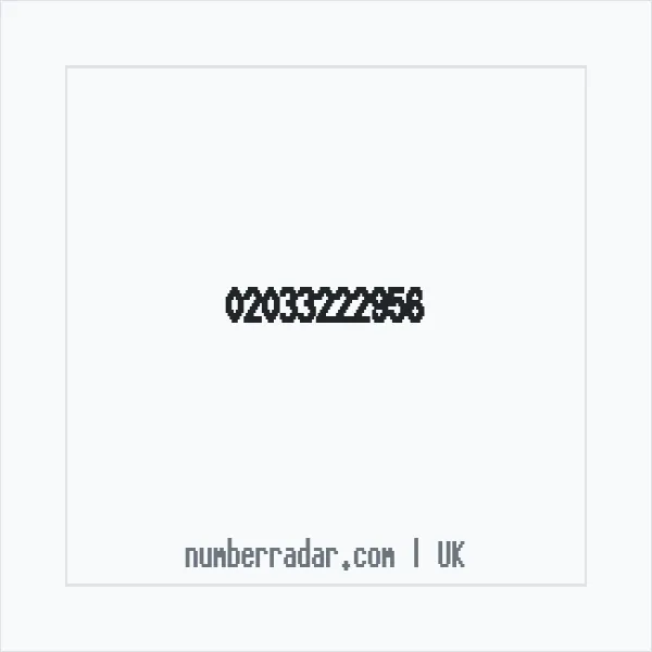 Reverse number check for +44 20 3322 2956 — who called me?