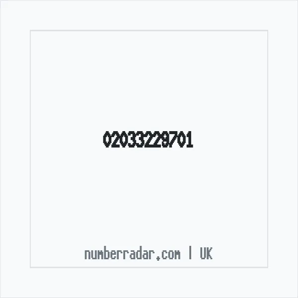Reverse number check for +44 20 3322 9701 — who called me?