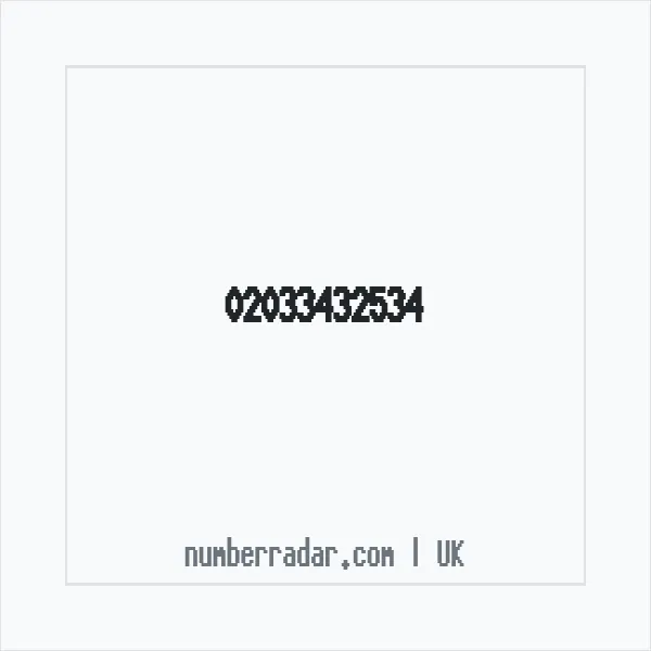 Reverse number check for +44 20 3343 2534 — who called me?