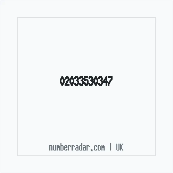 Reverse number check for +44 20 3353 0347 — who called me?