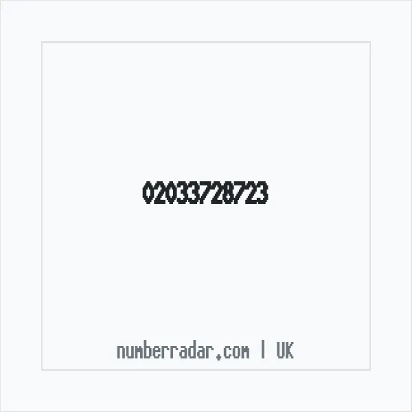 Reverse number check for +44 20 3372 8723 — who called me?