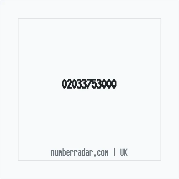 Reverse number check for +44 20 3375 3000 — who called me?