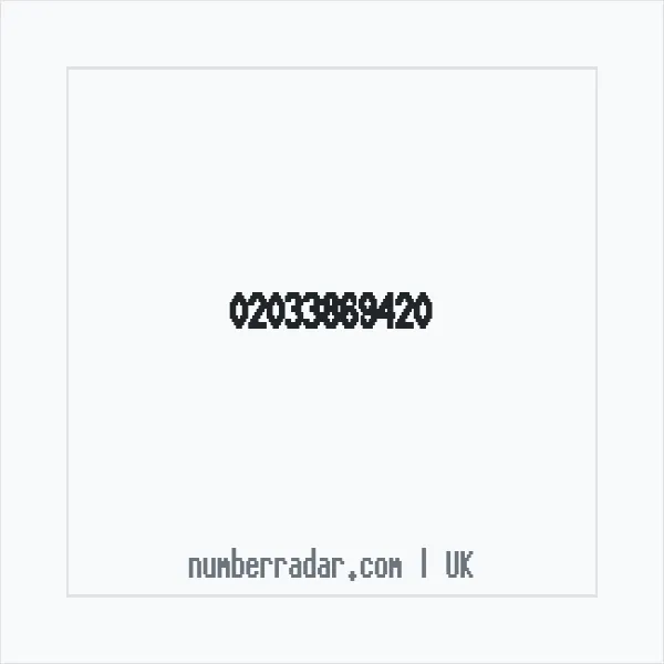 Reverse number check for +44 20 3386 9420 — who called me?