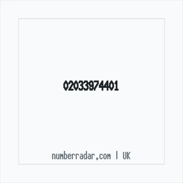 Reverse number check for +44 20 3397 4401 — who called me?