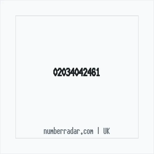 Reverse number check for +44 20 3404 2461 — who called me?