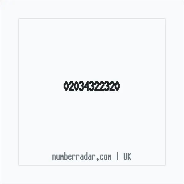 Reverse number check for +44 20 3432 2320 — who called me?