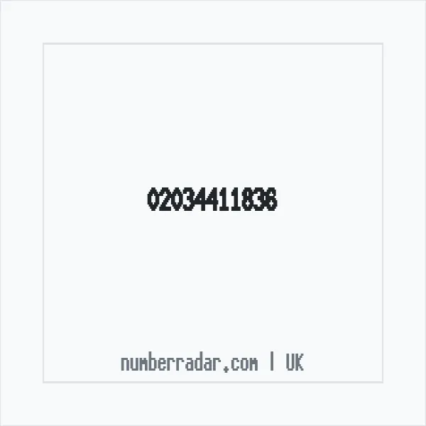 Reverse number check for +44 20 3441 1836 — who called me?