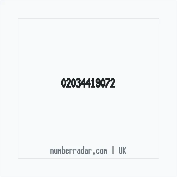 Reverse number check for +44 20 3441 9072 — who called me?