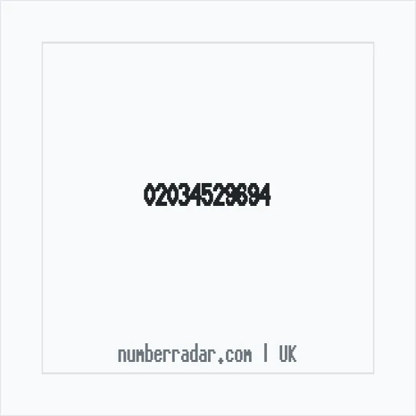 Reverse number check for +44 20 3452 9694 — who called me?