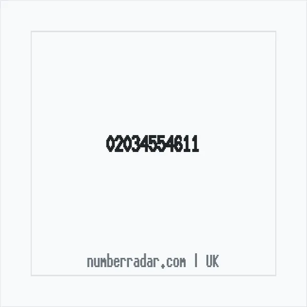 Reverse number check for +44 20 3455 4611 — who called me?