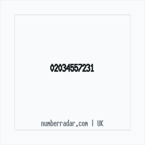 Reverse number check for +44 20 3455 7231 — who called me?