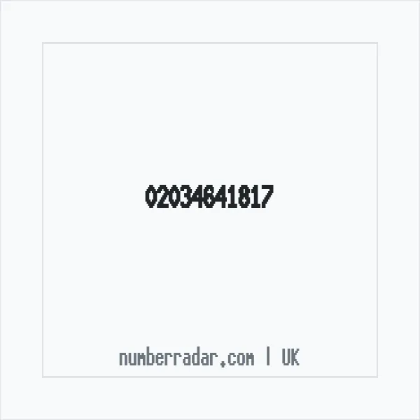 Reverse number check for +44 20 3464 1817 — who called me?