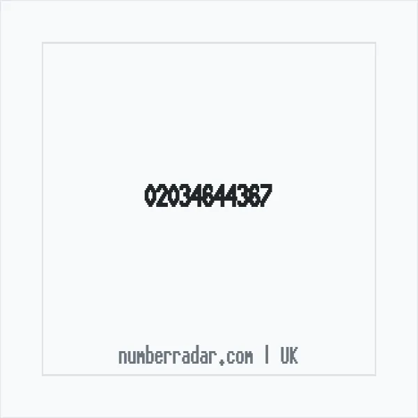 Reverse number check for +44 20 3464 4367 — who called me?