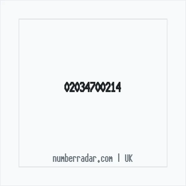 Reverse number check for +44 20 3470 0214 — who called me?