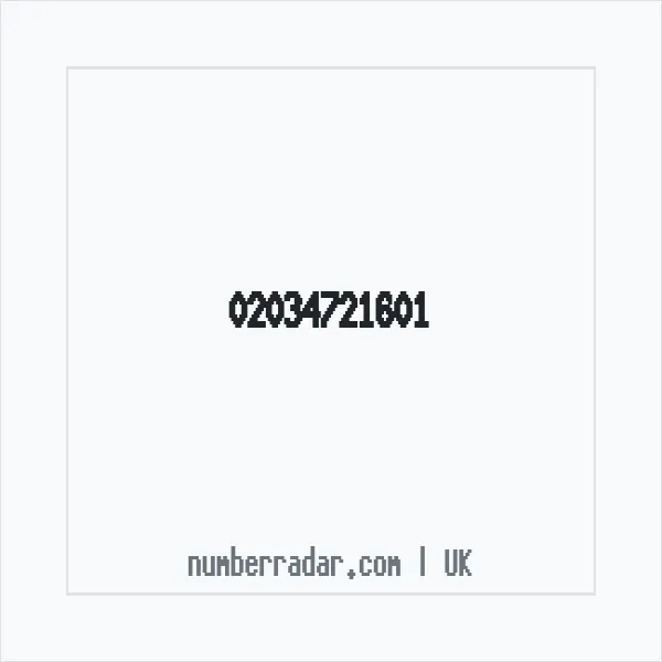 Reverse number check for +44 20 3472 1601 — who called me?