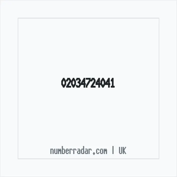 Reverse number check for +44 20 3472 4041 — who called me?
