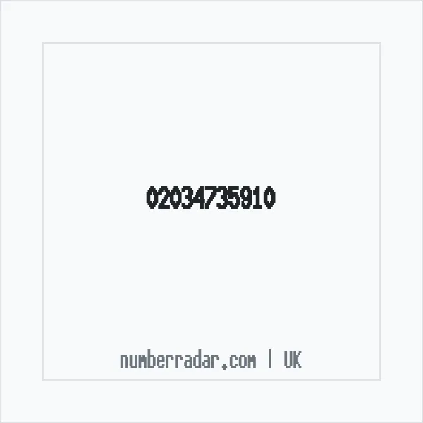Reverse number check for +44 20 3473 5910 — who called me?