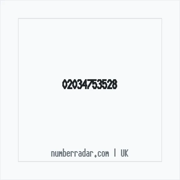 Reverse number check for +44 20 3475 3528 — who called me?