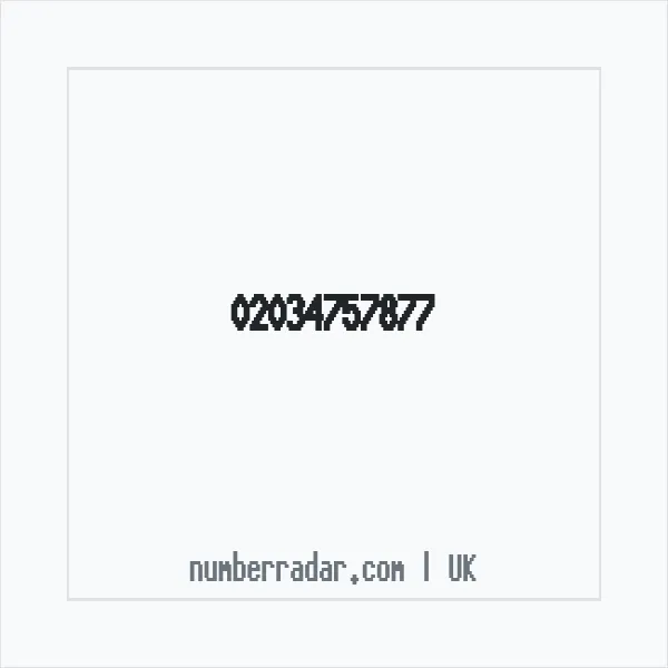 Reverse number check for +44 20 3475 7877 — who called me?