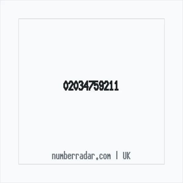 Reverse number check for +44 20 3475 9211 — who called me?