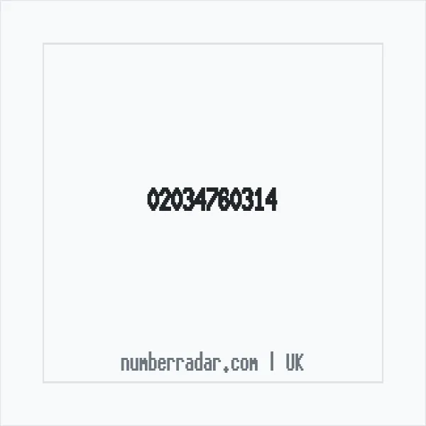 Reverse number check for +44 20 3476 0314 — who called me?
