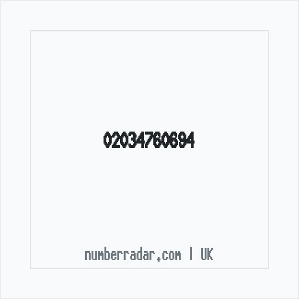 Reverse number check for +44 20 3476 0694 — who called me?