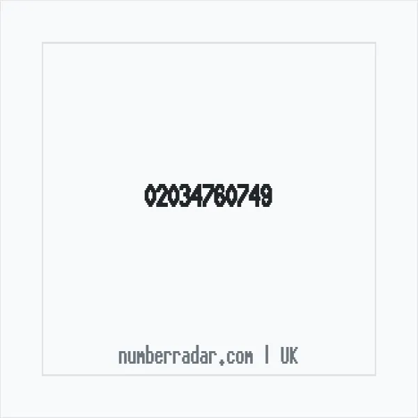 Reverse number check for +44 20 3476 0749 — who called me?