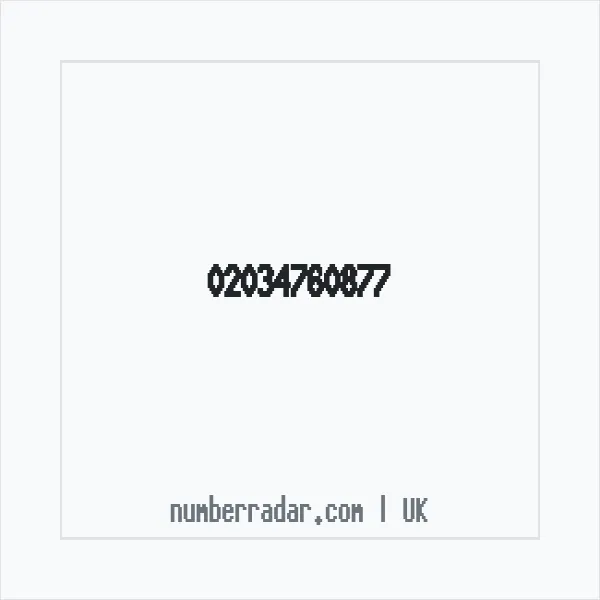 Reverse number check for +44 20 3476 0877 — who called me?