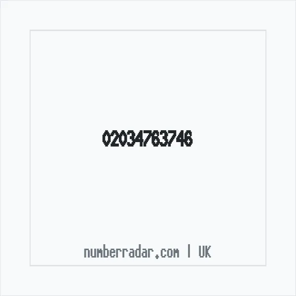 Reverse number check for +44 20 3476 3746 — who called me?