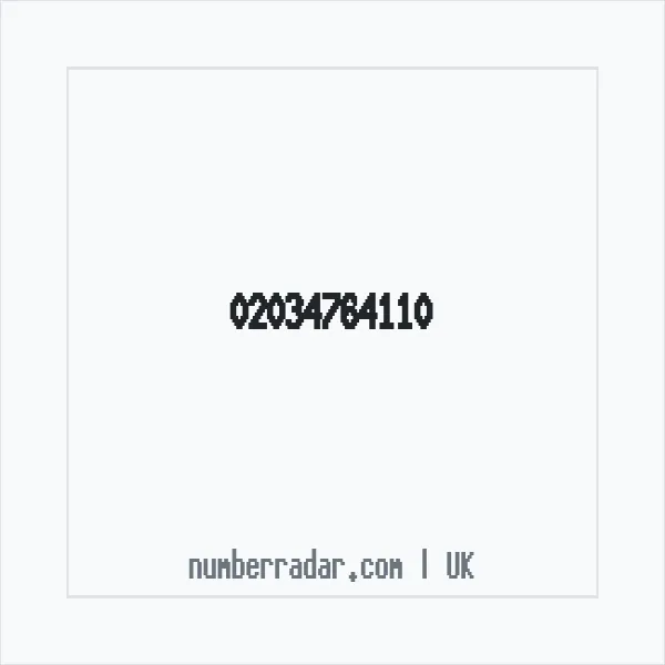 Reverse number check for +44 20 3476 4110 — who called me?
