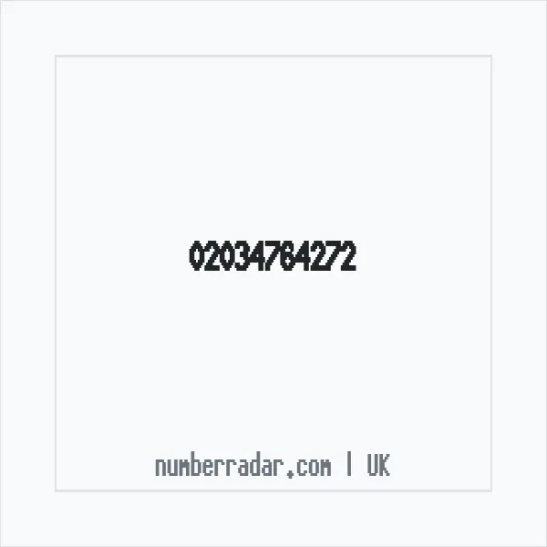 Reverse number check for +44 20 3476 4272 — who called me?