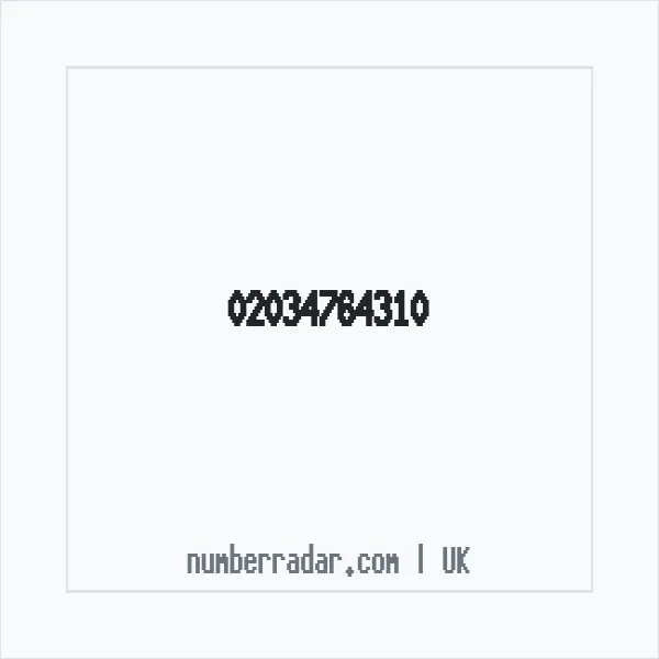 Reverse number check for +44 20 3476 4310 — who called me?