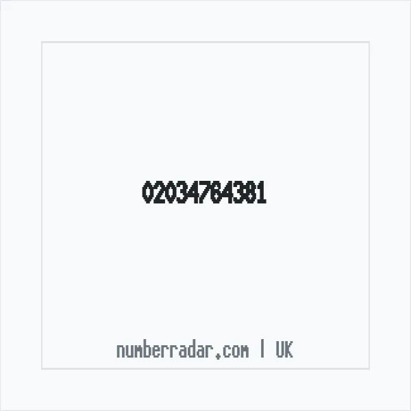 Reverse number check for +44 20 3476 4381 — who called me?
