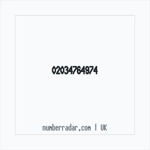 Reverse number check for +44 20 3476 4974 — who called me?