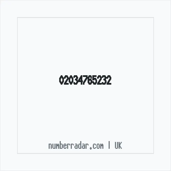 Reverse number check for +44 20 3476 5232 — who called me?