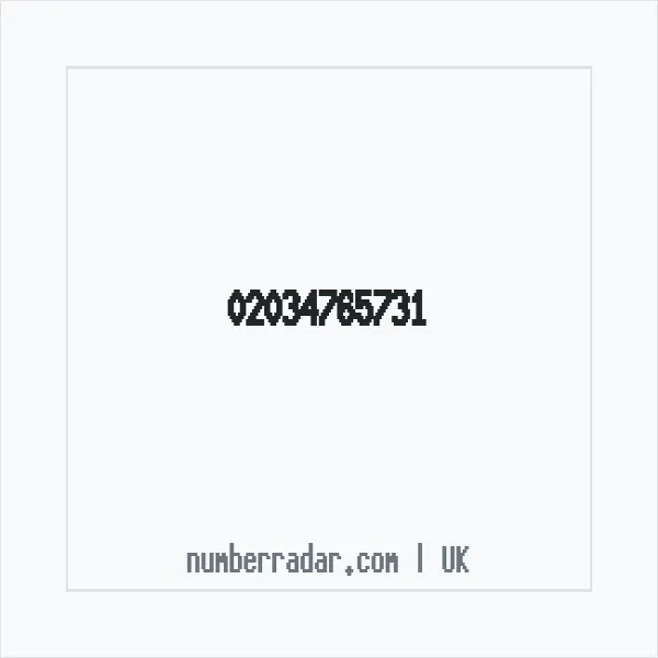 Reverse number check for +44 20 3476 5731 — who called me?