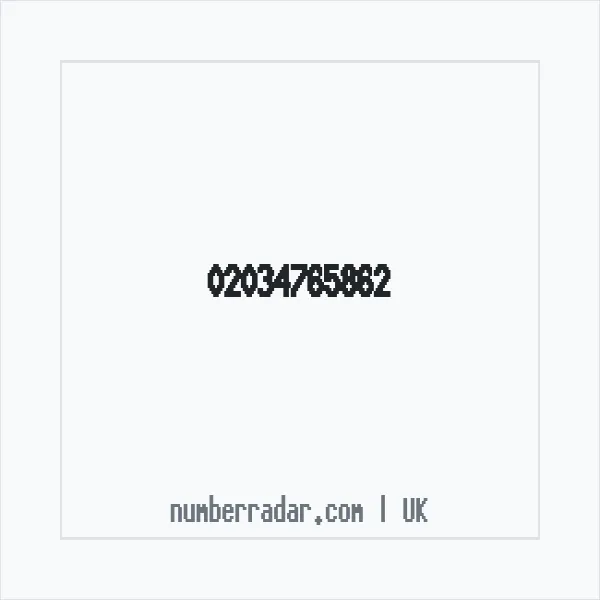 Reverse number check for +44 20 3476 5862 — who called me?