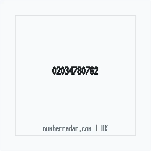 Reverse number check for +44 20 3478 0762 — who called me?