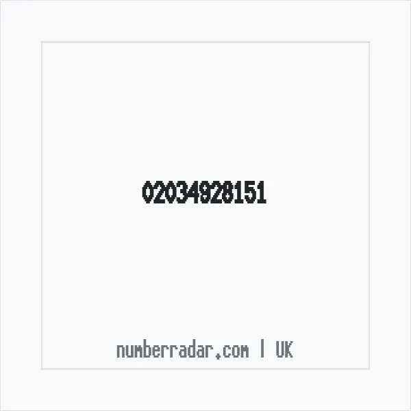 Reverse number check for +44 20 3492 8151 — who called me?