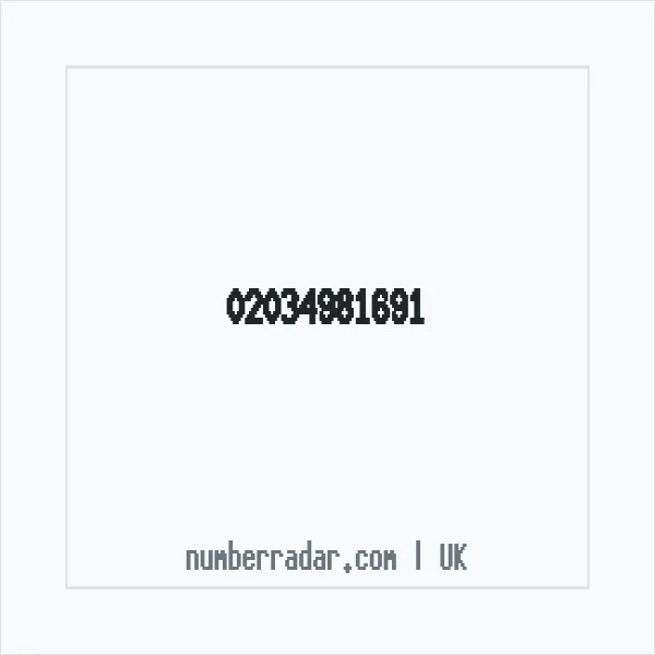 Reverse number check for +44 20 3498 1691 — who called me?
