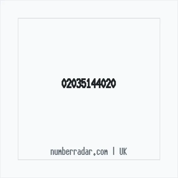 Reverse number check for +44 20 3514 4020 — who called me?
