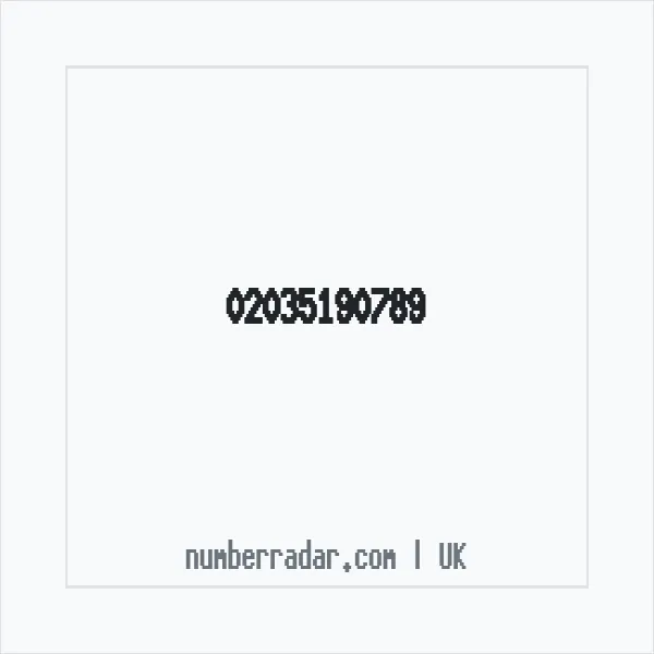 Reverse number check for +44 20 3519 0789 — who called me?