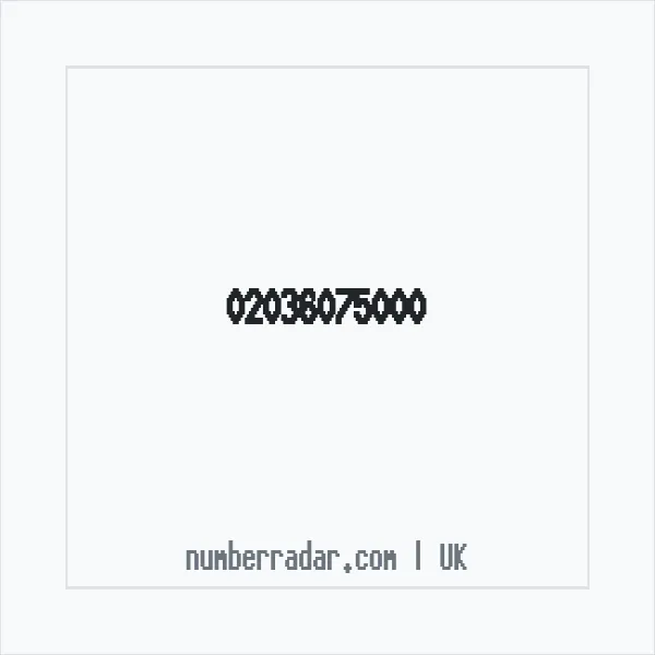 Reverse number check for +44 20 3607 5000 — who called me?