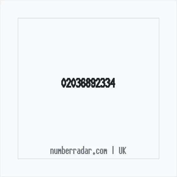 Reverse number check for +44 20 3689 2334 — who called me?