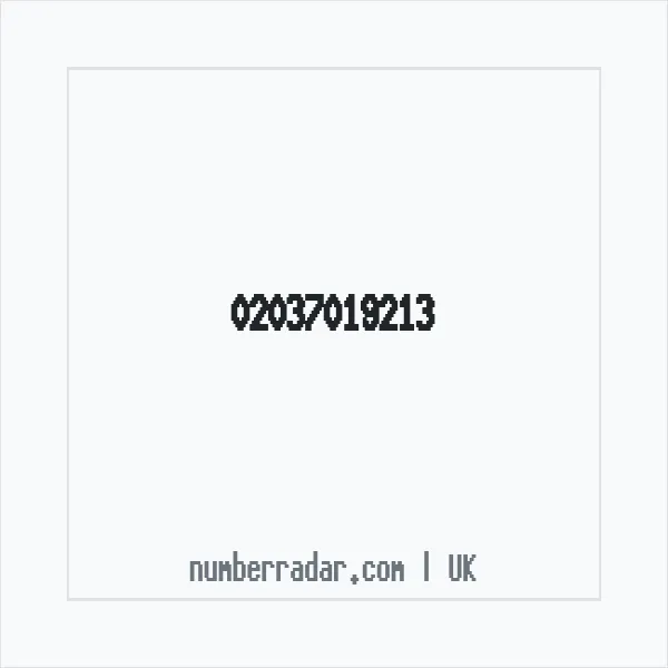Reverse number check for +44 20 3701 9213 — who called me?