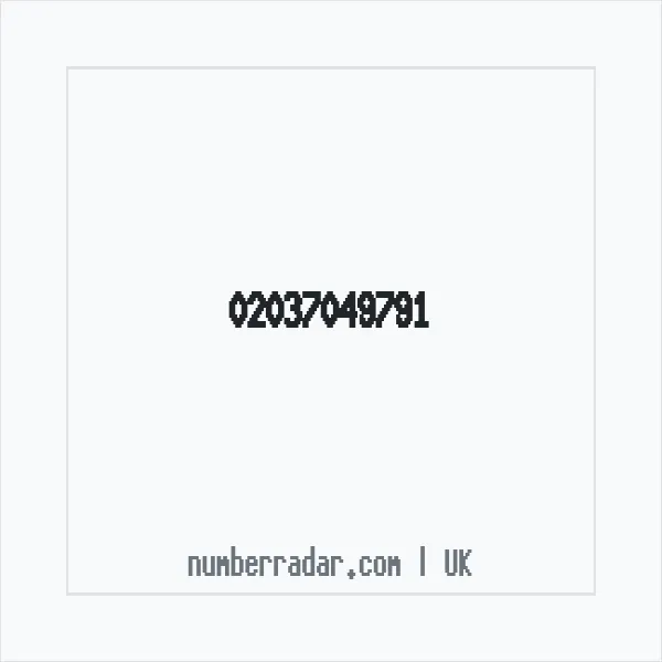 Reverse number check for +44 20 3704 9791 — who called me?