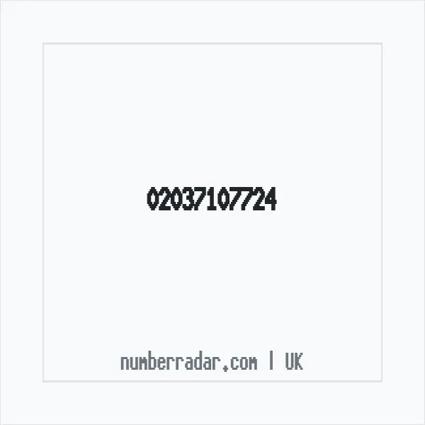 Reverse number check for +44 20 3710 7724 — who called me?