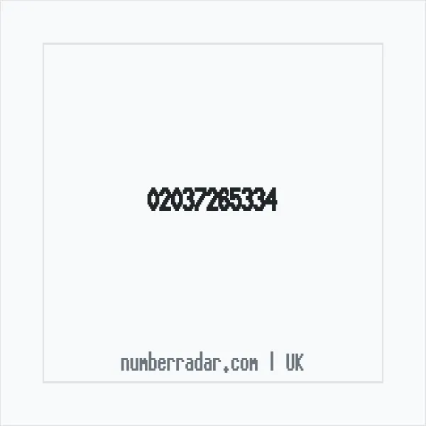 Reverse number check for +44 20 3726 5334 — who called me?