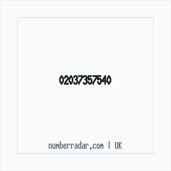 Reverse number check for +44 20 3735 7540 — who called me?