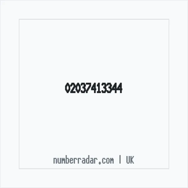 Reverse number check for +44 20 3741 3344 — who called me?